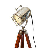 Chrome finish tripod spotlight lamp for home décor